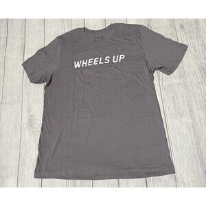Netjets Wheels Up 8760 Gray Short Sleeve T Shirt Men's Size XL